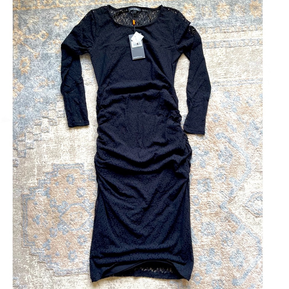 Black lace dress maternity